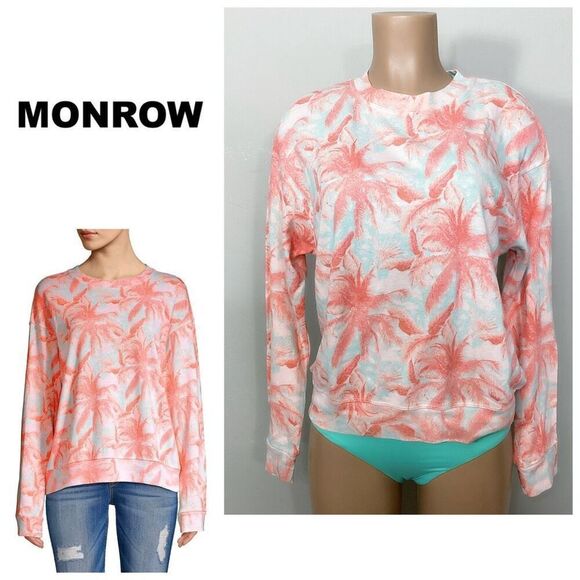 Monrow Tops - New. Monroe palm Sweatshirt. Small. Retails $179
